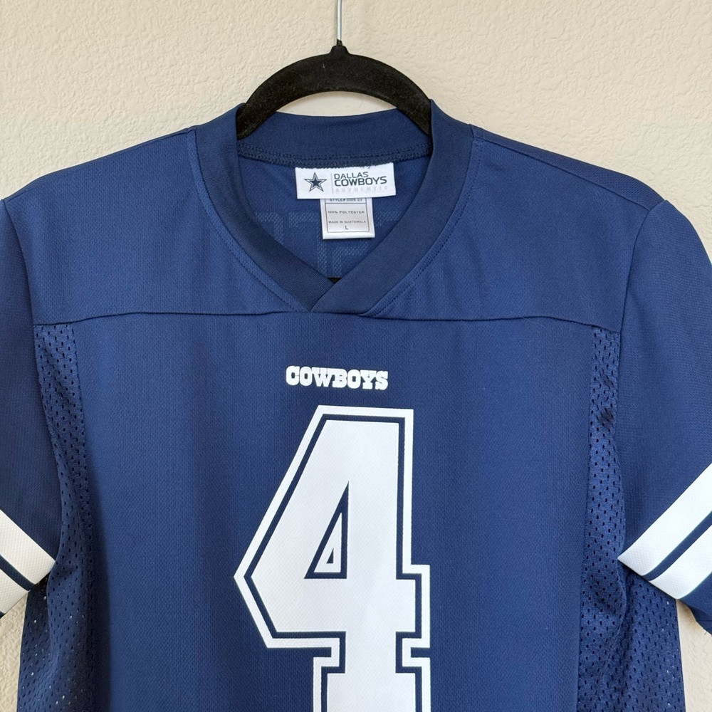 Cowboys Women's Navy Jersey with White Details Dak Prescott - Picture 2 of 6